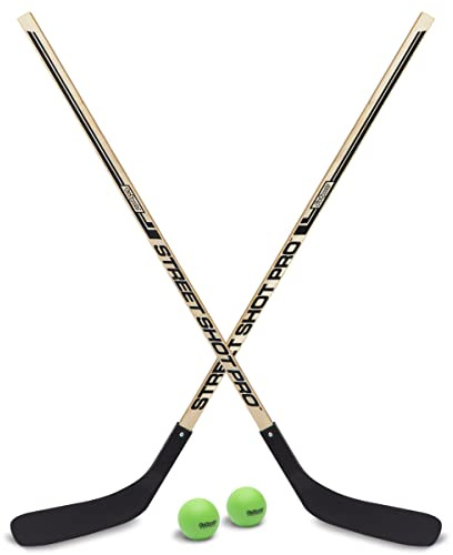 GoSports Hockey Street Sticks - Premium Wooden Hockey Sticks for Street Hockey