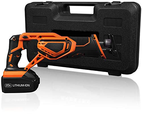 Sierra Sable Inalámbrica, Sierra de Sable 20v, Sierra Alternativa de Batería de 3.0mah, Velocidad Variable 0-3000 Rpm, Gatillo de Velocidad Variable y Bloqueo para Cortar Metal, Madeta, Plástico