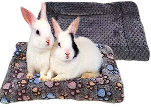 Oncpcare 2 Stück Kaninchenbett Winter Warm Flanell Häschen Schlafmatte Kleintier Haus Nest Zubehör