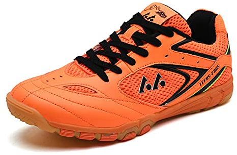 BLBK Bordtennisskor herr inomhus court shoe, mjuka, halkfria, lätta, apelsin, 43 EU