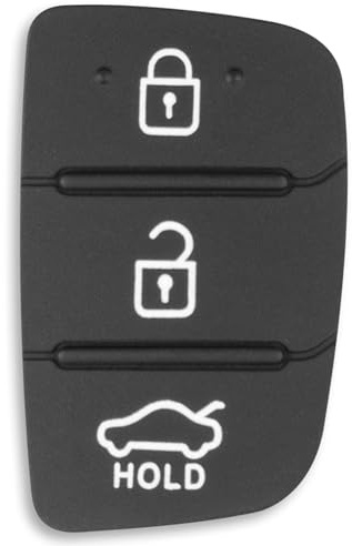 FINTERRY Autoschlüssel Tastenfeld Gummi für Hyundai i20 i30 ix20 ix35 Elantra Tucson Santa Fe – 3 Tasten Ersatz Gummiknöpfe für Schlüsselgehäuse