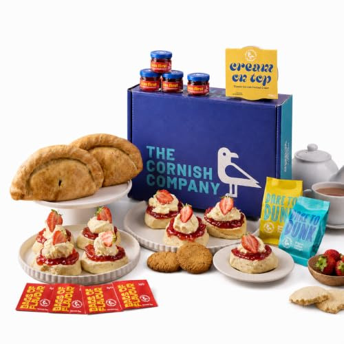Pasty & Afternoon Tea Hamper, Birthday Gift, Food Hamper, Thank You Gift, Cornish Pasty