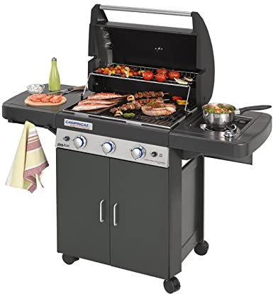 La zappa Barbacoa barbacoa estufa parrilla con ruedas de gas 3 series ls plus dualgas quemadores