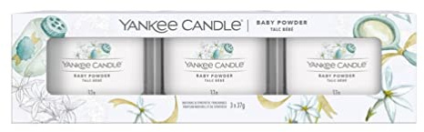Yankee Candle Babypulver 3 fyllda votivljus presentset
