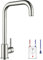 Ulytid Wasserhahn Küche Niederdruck, Spültischarmatur Küche Armatur aus Edelstahl, 360° Schwenkbar Einhebel Küchenarmatur für Boiler oder Untertischgeräte Einfache Installation, Gebürstetes Nickel