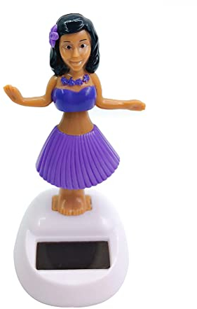Luckxing Solar Wackelfiguren Hawaiianische Tänzerin Solarfigur Wackelfigur, Solartanz Spielzeug, Solar Tanz Hawaii Mädchen, HulaTänzerin Figurine Dekoration Für Auto, Schreibtisch, Fensterbank, Büro