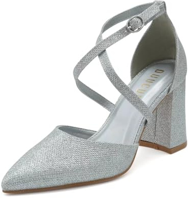 Women's High Heels Closed Toe Pumps Pointed Toed Dress Sandals Wedding Party Ladies Court Shoes