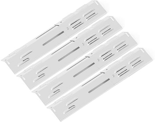 COGRICHBF Universal Stainless Steel Burner Cover for Landmann Triton, Most Gas Grills, Adjustable 29 to 43 cm Heating Plate for Charbroil, Landmann, Enders, Taino, Barbecook, Proficook, Pack of 3