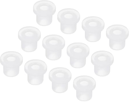 QUARKZMAN 50Pcs Ojales de Goma Cónicos en Forma de T Dia 10mm ID 6mm H 11mm Sello Transparente Protección Pasacables Flexible para Cable Tubo