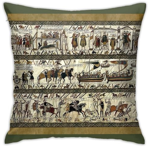 ILPIZZINO Bayeux Wandteppich-Kissenbezüge, 45,7 x 45,7 cm, gemütlich, quadratisch, Heimdekoration, für Bett, Couch, Sofa, Wohnzimmer, Kissenbezug