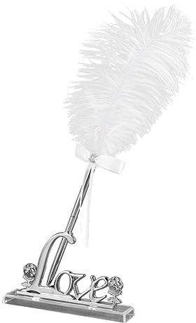TOGEVAL Metall-hochzeitsschild-stift Mit Liebesbrief-sockel Und Gästebuch Für Jubiläumsfeiern