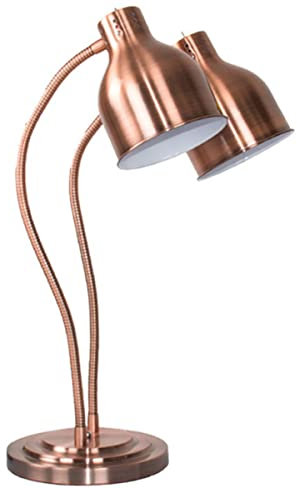 Lampada riscaldante per alimenti indipendente, lampada scaldavivande da banco, doppia lampadina da 500 W, lampada riscaldante per alimenti commerciale, curva a 360°, scaldavivande per buffet, ristor
