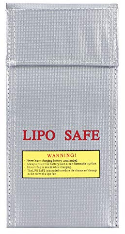 Sunicon litiumbatteri explosionssäker väska, 10x20 cm batterisäkerhetsväska Litiumjonbatteriväska Brandsäker och explosionssäker väska för litiumbatteri, säker flamskyddspåse