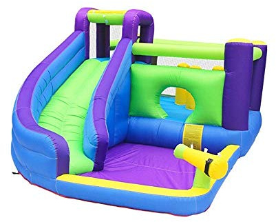 Inflatable Bouncer with Slide for Kids - Outdoor Jumping Play Equipment, Water-Resistant Bouncy Castle for Home Backyard Fun
