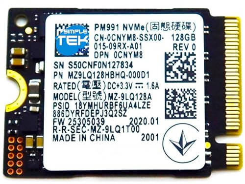 SIMPLETEK - SSD interno M.2 2230 128GB PCIe NVMe Gen3x4 con memoria TLC, compatibile con laptop e dispositivi compatti (Ricondizionato