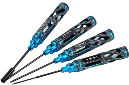 YONMFRDS For Universal Parts RC Car Tools Kit HSS Hexagon Screwdriver Hex Nut Driver Wrench Set For RC For Hobby Car RC Car Disassembly Tool(Blue)