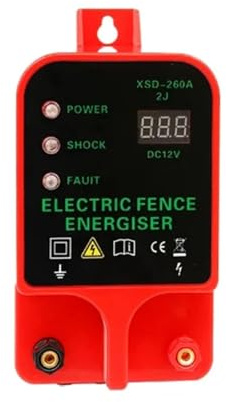 Pastor electrico Regulador de Pulso, indicador de Voltaje, Alarma de decibelios Altos de 10 km, energizador de Cerca eléctrica a Prueba de Agua, LCD(EU)