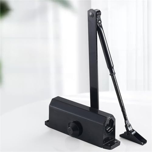 Cierrapuertas hidráulico con amortiguador de 25 kg a 80 kg, con velocidad ajustable, herrajes for puertas con cierre suave y silencioso.(M-Positioning style)