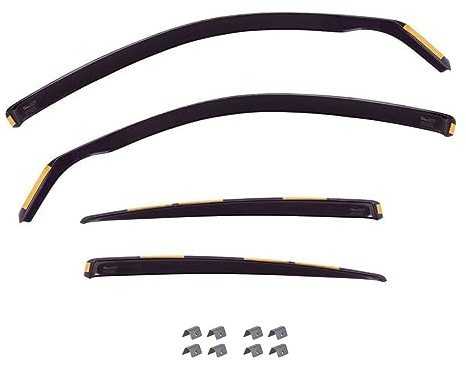 J&J AUTOMOTIVE Windabweiser passend für Volkswagen Bora 4-Türer Limousine 1998-2005 4tlg, Heko Regenabweiser Vorne Hinten Getönt Dunkel Passform