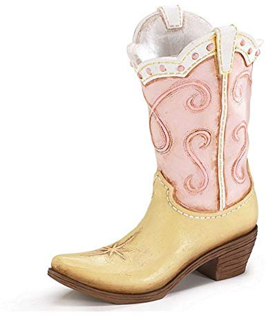 Rosa damer cowgirl stövel vas - Great Western Country Home Accent ! !