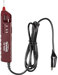 Testboy Car Tester Spannungstester bis 48 V Gleichspannung (ideal für Fehlersuche, Polaritätsanzeige, 4 LEDs, integrierte Durchstecheinheit, IP 40), Rot