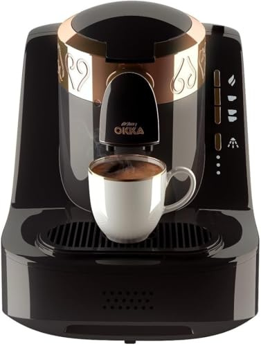 ARZUM OK001 Automatic Turkish Coffee Machine, 710 W, 1 Liter, Black/Copper