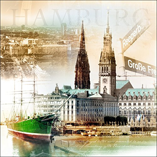Pro-Art g1238a Wandbild Giclée 'Hamburg III' 30 x 30 cm