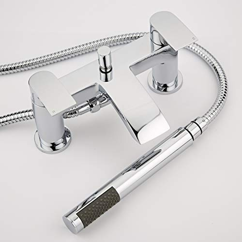 MILANO Bath Shower Mixer Tap Hand Shower Handset Kit Chrome