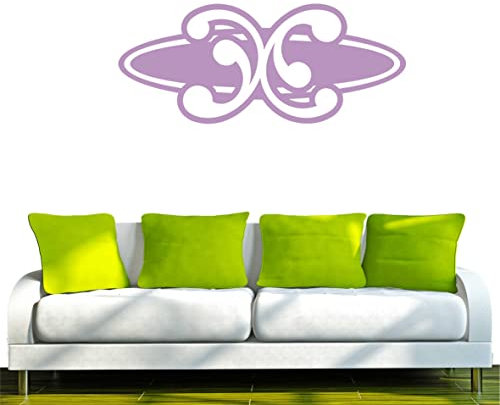 INDIGOS UG - Wandtattoo Wohnzimmer - Wandaufkleber Tribal 240x100 cm - Flieder f101 - Aufkleber Kinderzimmer Schlafzimmer Küche Badezimmer Büro Dekoration