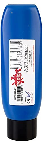 1 x 300ml Scola Water Based Lino Craft Block Printing Ink Brilliant Blue