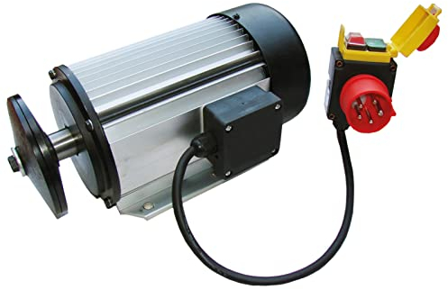 5200 Watt Motor für Kreissäge 400V Wippkreissäge Wippsäge Elektromotor inkl. Blattflansch + CEE Schalter/Stecker mit Phasenwender CROSSFER