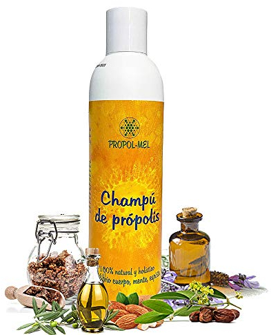 Propol-Mel - Champú Natural de Propóleo 250 ml | pH Neutro | Cuidado Regenerativo e Hidratante | Certificado BIO | Hecho en España | Suaviza, Da Brillo y Volumen