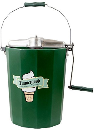 PREMIUM 6 qt. - Immergood Stainless Steel Ice Cream Maker - Hand Crank