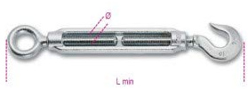 BETA 8006Z M22 - Tenditori ad occhio e gancio zincati