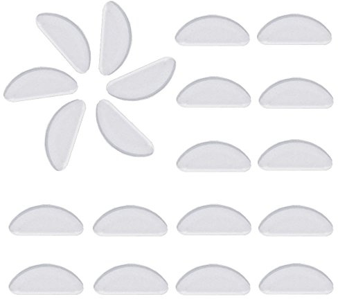 10 Paires Coussinets de Nez Adhésif Plaquettes de Nez en Silicone Antidérapante Nez Pad pour Lunettes Lunettes de Soleil Spectacles