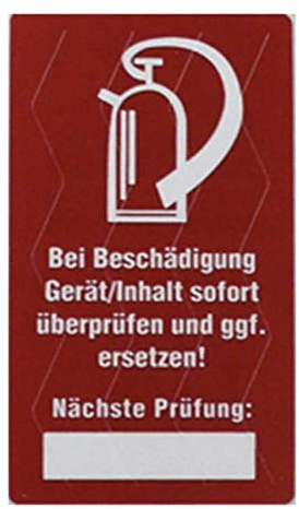 10x Siegel Feuerlöscher Prüfsiegel Kontrollsiegel