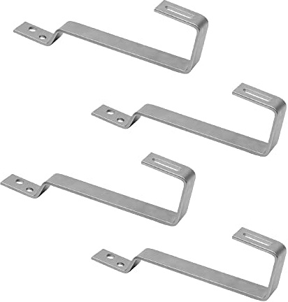 Offgridtec Biberschwanz-Dachhaken, Edelstahl A2, 5mm schwere Montagehalterungen für Solarpanels auf Biberschwanzziegeldächern, kompatibel mit 4x4cm Solar-Profilschienen (4 Stück)