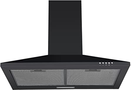 Respekta Campana extractora/Campana de pared de 60 cm/Estructura metálica en negro/Función de extracción y recirculación / CH22055SA / A / 52 – 66 dB