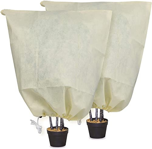MIXC 2 Packs Garden Fleece, 180x210 CM with Zipper, Protects Outdoor Plants from Frost, Birds and Insects