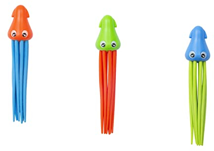 Bestway Speedy Squid Tauchfiguren-Set ab 3 Jahren, 3er-Set 16,8 x 4,5 x 4,5 cm