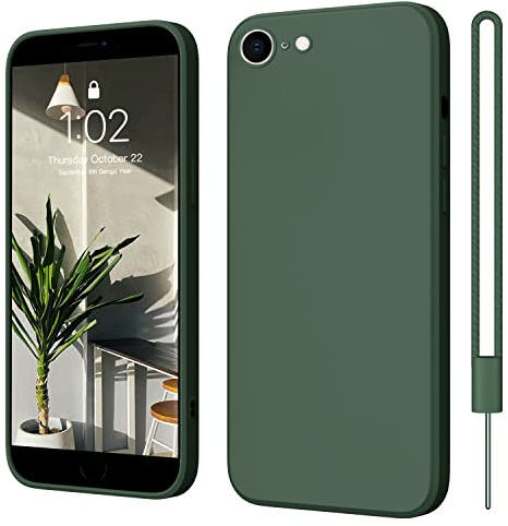 ElestBela iPhone 7/8/SE 2022/2020 Hülle, Hanyhülle Case Dünn Slim Mit Microfiber, Kratzfeste Rundumschutz Schutzhülle für iPhone SE 2/7/8 Grün