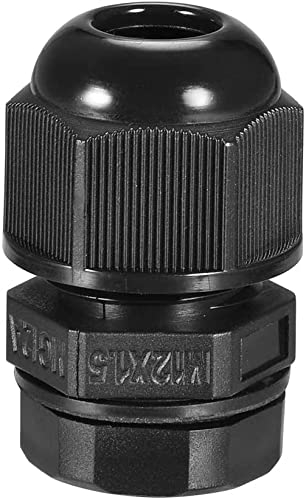 XYWHPGV M12 Kabelverschraubung 4 Löcher Wasserdicht IP68 Nylongelenk Einstellbare Kontermutter für 1,3-2,3 mm Drahtdurchmesser(5e08f e1cdd 2e0c9 53ef7 3d564 ded60