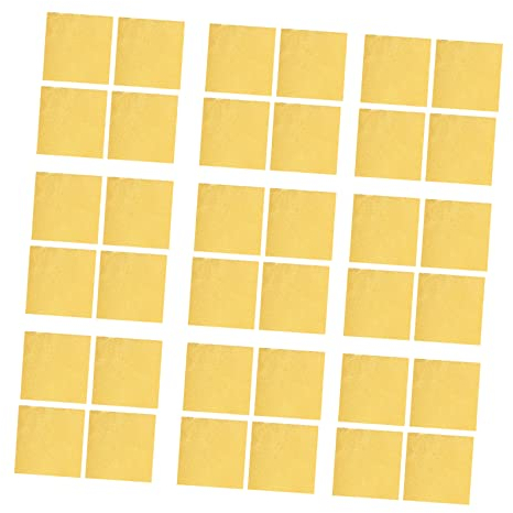 Zerodeko Foil Candy Wrappers Gold Aluminium Foil Wrapping Paper 15x15cm Food-Grade Sheets for Chocolate Packaging 200pcs Pack