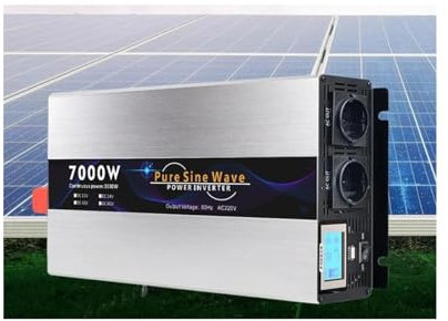 Inversor Onda Pura Convertidor Transformador Solar para Coche 7000W Convertidor Voltaje De CC 12v 24v A Ca 220v 230v Cargador USB Inversor Potencia Onda Sinusoidal Pura (Color : 24V, Size : 220-240V