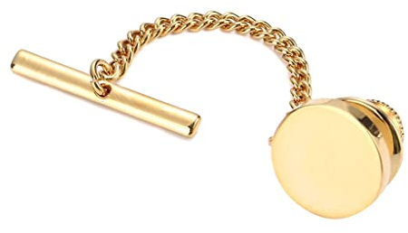DDNGEJ Runde, glänzende Krawattennadel für Herren, Anzug, Hemd, Krawattenschloss, Gold und Silber, Vier Farben