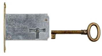 Holzando Möbelschloss Einsteckschloss mit Schlüssel Rechts - Dornmaß 45mm - Halmlänge 45mm