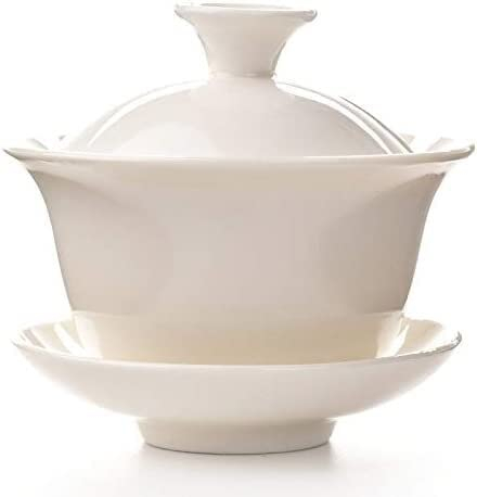 Cuenco de té Kungfu, juego de té grande, cuenco de té de porcelana azul y blanca, cuenco de cerámica de porcelana blanca con tres asas, tetera de mano, cuenco de té pequeño, juego de té hecho a mano,