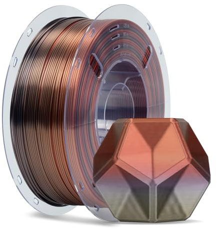 FLASHFORGE Seide PLA 3D Drucker Filament, Multicolor Regenbogen Walzer PLA Filament 1.75mm, Schneller Farbwechsel Seide PLA 3D Druck Filament für die meisten FDM, Maßgenauigkeit +/- 0.02mm, 1kg