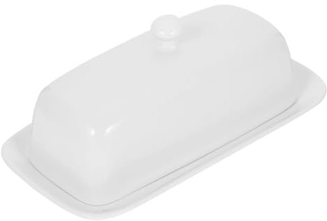 OFFSCH Mantequera de Cerámica de Aspecto Antiguo con Tapa Cubierta Recipiente para Mantequilla Estilo Rústico Tarro de Albañil Vintage 7 1 X 5 X 3 1 Pulgadas Color Aleatorio
