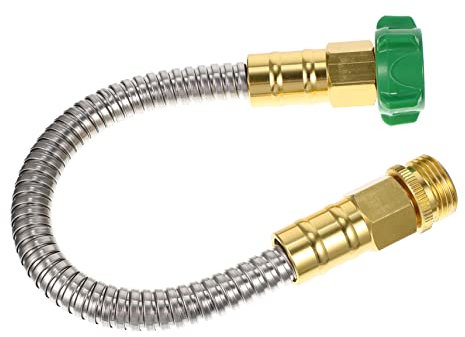 Kisangel Gartenschlauch Kupplung Edelstahl Gartenwasserschlauch Mit Weiblichem Metallanschluss Flexible Wasserleitung Für Garten Mit 1ft Verlängerung Und Robustem Design Wasserschlauch Für Wasserhahn